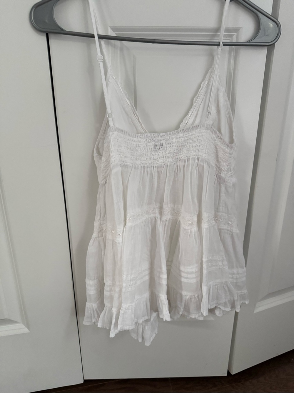 Kimchi Blue White Lace-Trim Tiered Cami - Picture 3 of 3